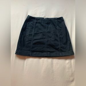 Black denim skirt